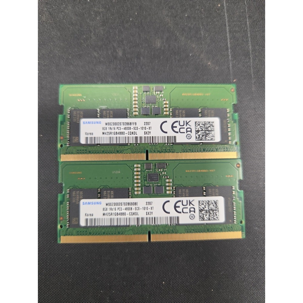 Samsung DDR5 16GB (2X 8GB ) 4800MHz PC5-38400 Laptop Memory Ram M425R1GB4BB0-CQK